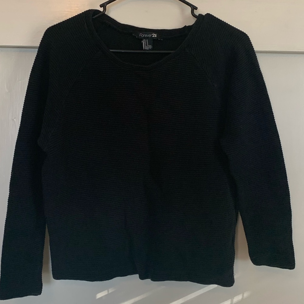 Black Ribbed Sweater